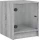 vidaXL Szafka nocna, szklane drzwiczki, szary dąb sonoma, 35x37x42 cm 2