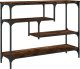 vidaXL Stolik konsolowy, przydymiony dąb, 100x30x75 cm 7