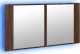 vidaXL Szafka łazienkowa z lustrem i LED, brązowy dąb, 90x12x45, akryl 5