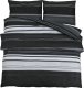 vidaXL Zestaw pościeli, czarno-biały, 220x240 cm, bawełna 1