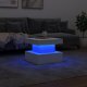 vidaXL Stolik kawowy z oświetleniem LED, biały, 50x50x40 cm 5