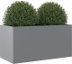 vidaXL Donica, srebrna, 62x30x29 cm, stal galwanizowana 3