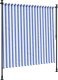 vidaXL Roleta zewnętrzna, niebiesko-biała, 150x270 cm, tkanina i stal 5