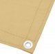 vidaXL Parawan balkonowy, piaskowy, 120x800 cm, 100% poliester Oxford 4