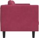 vidaXL Sofa z poduszkami, 2-osobowa, czerwone wino, aksamitna 5