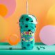 Soxo Zestaw 2x Skarpetki męskie damskie turkus Bubble Tea idealna na prezent 4045 2