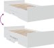 vidaXL Rama łóżka z szufladami, biała, 75x190 cm 7