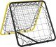 vidaXL Rebounder piłkarski, dwustronny, regulowany, żółto-czarny, stal 1