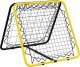 vidaXL Rebounder piłkarski, dwustronny, regulowany, żółto-czarny, stal 5