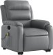 vidaXL Podnoszony fotel masujący, rozkładany, szary, ekoskóra 4