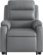 vidaXL Podnoszony fotel masujący, rozkładany, szary, ekoskóra 9