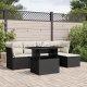vidaXL 6-cz. zestaw mebli ogrodowych z poduszkami, czarny polirattan 1