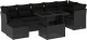 vidaXL 8-cz. zestaw wypoczynkowy do ogrodu, z poduszkami, czarny 2