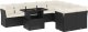 vidaXL 10-cz. zestaw wypoczynkowy do ogrodu, z poduszkami, czarny 2