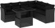 vidaXL 7-cz. zestaw wypoczynkowy do ogrodu, z poduszkami, czarny 2