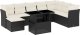 vidaXL 9-cz. zestaw wypoczynkowy do ogrodu, z poduszkami, czarny 2