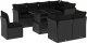 vidaXL 9-cz. zestaw wypoczynkowy do ogrodu, z poduszkami, czarny 2