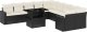 vidaXL 11-cz. zestaw wypoczynkowy do ogrodu, poduszki czarny rattan PE 2