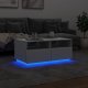 vidaXL Stolik kawowy z podświetleniem LED, biały, 90x49x40 cm 5