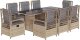 vidaXL 9-cz. zestaw mebli ogrodowych z poduszkami, beżowy, polirattan 2