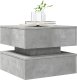 vidaXL Stolik kawowy z podświetleniem LED, szarość betonu, 50x50x40 cm 6