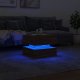 vidaXL Stolik kawowy z oświetleniem LED, brązowy dąb, 50x50x40 cm 5