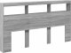 vidaXL Zagłówek z półkami i LED, szary dąb sonoma, 180x17x102 cm 3