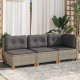 vidaXL 3-osobowa sofa ogrodowa z poduszkami, szara, polirattan 2