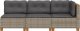 vidaXL 3-osobowa sofa ogrodowa z poduszkami, szara, polirattan 3