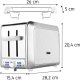 Toster Yoer TOSTER Opiekacz do chleba RUSZT NA BUŁKI Biały TOSTY Grzanki 925W SANDWICH - YOER Diamond T01W - DARMOWA DOSTAWA 11