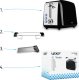 Toster Yoer TOSTER Opiekacz do chleba RUSZT NA BUŁKI Czarny TOSTY Grzanki 925W SANDWICH - Crystal T02BK - DARMOWA DOSTAWA 12