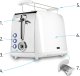 Toster Yoer TOSTER Opiekacz do chleba RUSZT NA BUŁKI Biały TOSTY Grzanki 925W SANDWICH - Crystal T02W 3