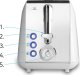 Toster Yoer TOSTER Opiekacz do chleba RUSZT NA BUŁKI Biały TOSTY Grzanki 925W SANDWICH - Crystal T02W 4