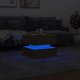 vidaXL Stolik kawowy z podświetleniem LED, dąb sonoma, 50x50x40 cm 5