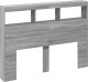 vidaXL Zagłówek z półkami i LED, szary dąb sonoma, 140x17x102 cm 3