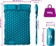 vidaXL Materac samopompujący z poduszkami, 2-osobowy, niebieski 3