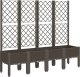 vidaXL Donica ogrodowa z kratką, brązowa, 160x40x142 cm, PP 2