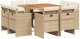 vidaXL 9-cz. zestaw mebli ogrodowych z poduszkami, beżowy, polirattan 2