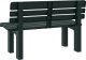 vidaXL Ławka ogrodowa, zielona, 110x52x71 cm, polipropylen 5