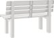 vidaXL Ławka ogrodowa, biała, 110x52x71 cm, polipropylen 5