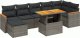 vidaXL 8-cz. zestaw mebli ogrodowych z poduszkami, szary, polirattan 2