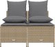 vidaXL 4-cz. zestaw mebli ogrodowych z poduszkami, beżowy, polirattan 3