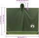 vidaXL Ponczo przeciwdeszczowe z kapturem, 2-w-1, zielone, 223x145 cm 8