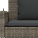 vidaXL Ławka bujana z poduszkami, szara, 119x56x48 cm, polirattan 8