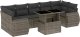 vidaXL 8-cz. zestaw mebli ogrodowych z poduszkami, szary, polirattan 2