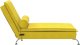 vidaXL Szezlong masujący z wałkiem, żółty, aksamitny 5