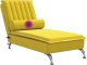vidaXL Szezlong masujący z wałkiem, żółty, aksamitny 7