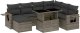 vidaXL 8-cz. zestaw mebli ogrodowych z poduszkami, szary, polirattan 2