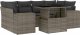 vidaXL 7-cz. zestaw wypoczynkowy do ogrodu, z poduszkami, szary 2