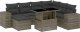 vidaXL 8-cz. zestaw mebli ogrodowych z poduszkami, szary, polirattan 2